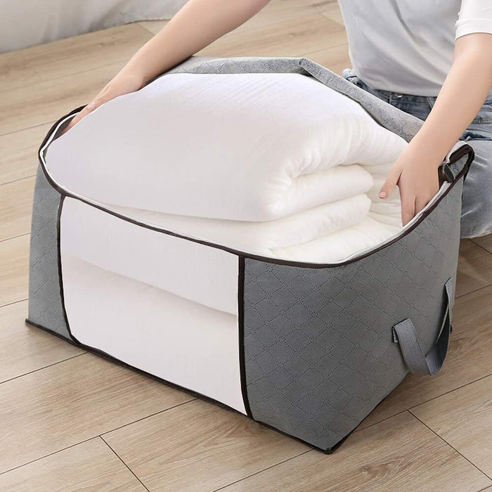 Large Clothes Storage Bags Quilt Blanket Storage Bins Foldable Closet Organiser