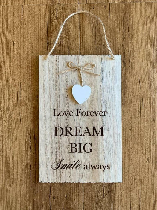 Wooden Home Signs Wall Decor Mum Mother Family Love Dream Country Sign Gift