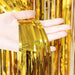 Gold Foil Metallic Fringe Tinsel Curtain Backdrop Party Decorations Birthday 2m