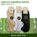 Bamboo Socks Low Cut No Show Sport Sock Heel Grip Women s2-11 Black White Beige