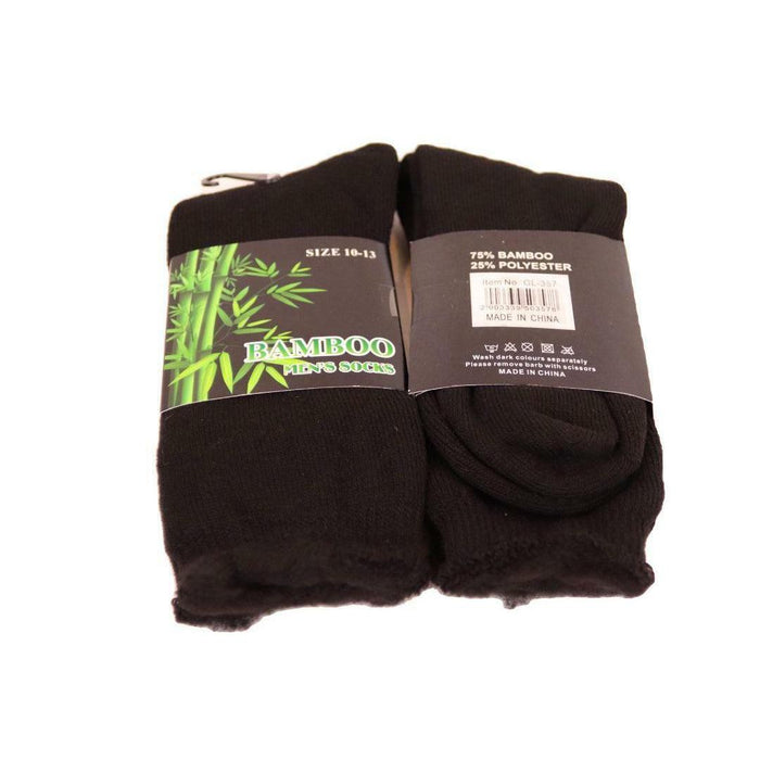 Bamboo Socks Thick Warm Winter Thermal Cushion Heavy Duty Soft Work Sock Black