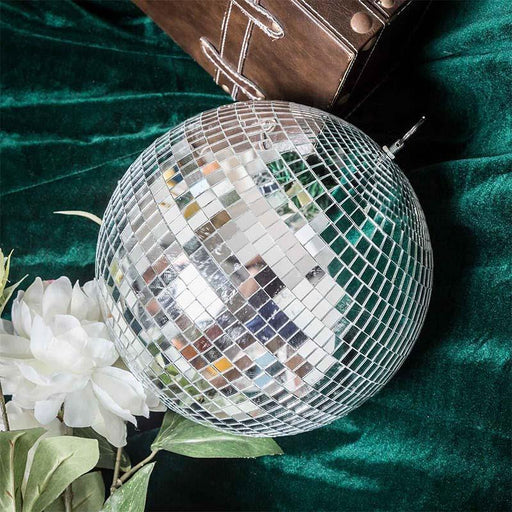 Mirror Disco Ball Silver Disco Ball DJ Lighting Party Pub Dance Stage Light 20cm