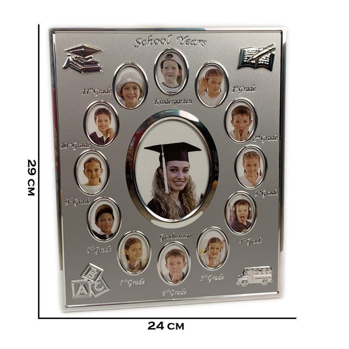 School Years Photo Frames Photos K-12 Collage Picture Frame with 13 Openings