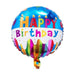 Happy Birthday Foil Balloons Birthday Decorations Big Round Foil Balloon 42cm