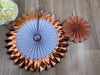 Rose Gold Paper Fans & Foil Fringe Curtain Party Decorations Set Birthday Bridal