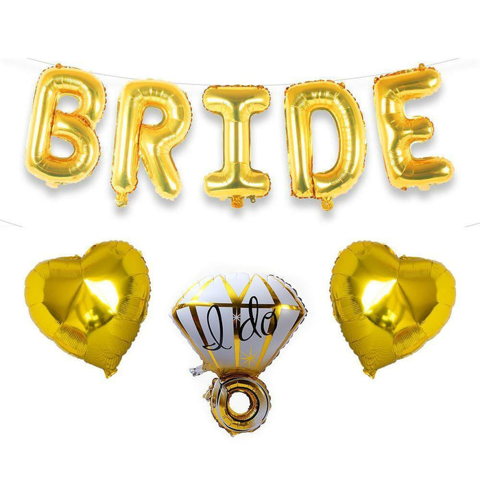 Bride Foil Balloons Big Ring Balloon Gold Bridal Shower Decorations Wedding Hens