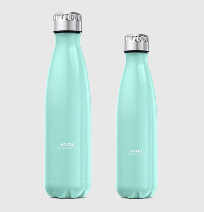 Insulated Water Bottle Thermal Double Wall Drink Vacuum Flask 350-500ml Hot Cold