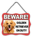 Dog Metal Sign Beware of Dogs Guard Dog on Duty Warning Gate & Home Signs Notice