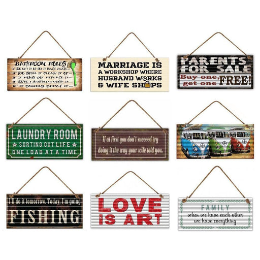 Country Vintage Retro Metal Tin Home Signs Wall Decor Bar Pub Humour Funny Sign