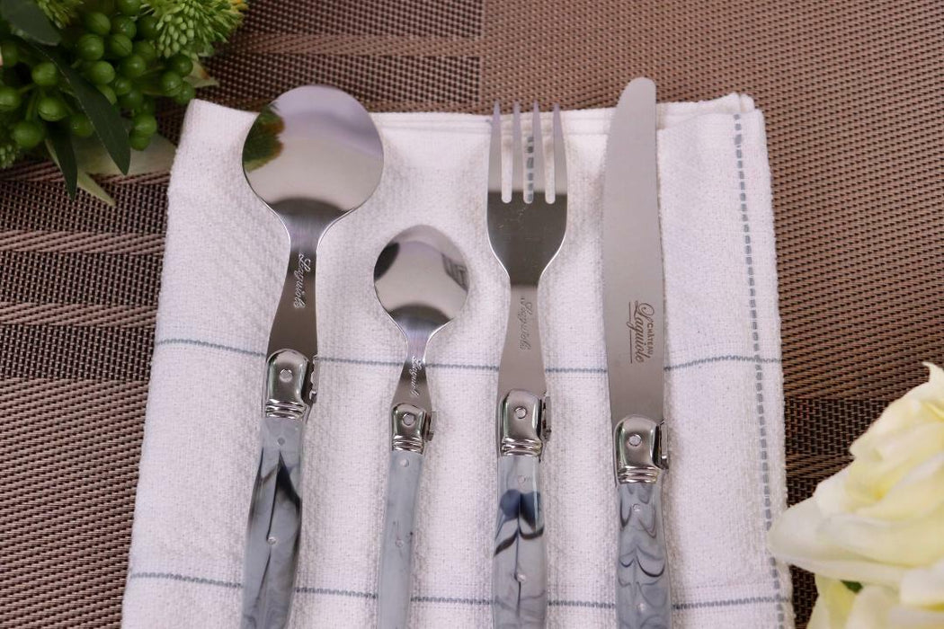 Chateau Laguiole French design Cutlery Set 24pcs Stainless Steel Dinner Bulk