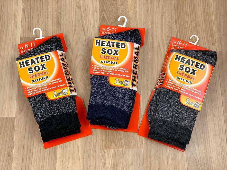 Men Warm Thermal Socks Heated Sox Winter Work Thick Heat Soft Sock Mens AUS 8-11