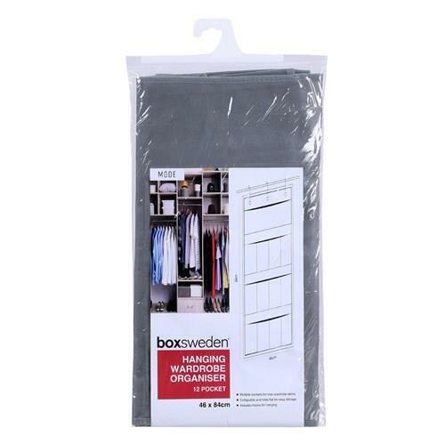 Hanging Wardrobe Organiser Over the door Wall Closet Storage with 8 or 12 Pocket