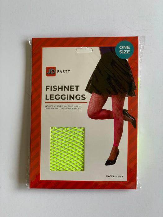 Women Fishnet Leggings Party Costume Dance Wear Neon Legging 1980s Colourful