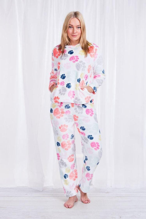 Women Pyjamas Pyjama Set Soft Plush Fleece Warm Winter Sleepwear Pajamas s8-18