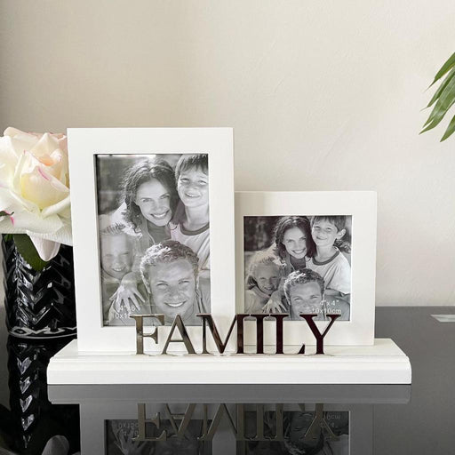 Family Photo Frame White Wood Picture Frame Family Table Sign Home Decor Gift