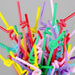 Flexible Plastic Drinking Straws Disposable Bendy Party Fancy Colourful Straws