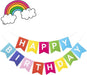 Rainbow Happy Birthday Banner Banners Colourful Birthday Party Decorations 20cm