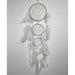 Dream Catcher with Feather Caught Dreams Wall Hanging Ornament White 65cm