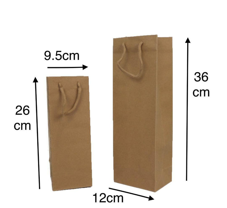 Kraft Paper Bags 50 x Bulk, Gift Shopping Carry Craft Brown Bag with Handles