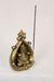 Gold Buddha Statue Backflow Incense Burner Holder Smoke Censer Cone Home Decor