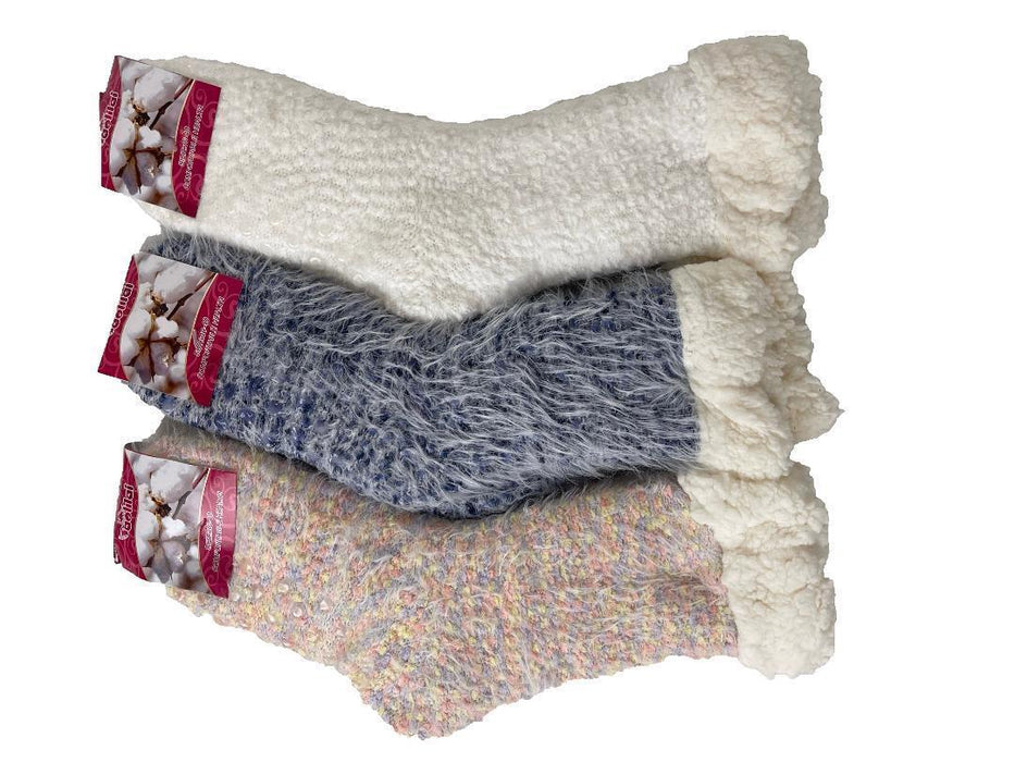 Warm Winter Socks with Fur Women Bed Slipper Sock Soft Thick Fluffy Socks