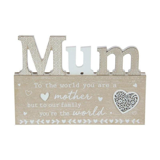 Mum Table Sign Plaque Wood Mum Signs Table Centerpiece Mother's Day Gift 20cm