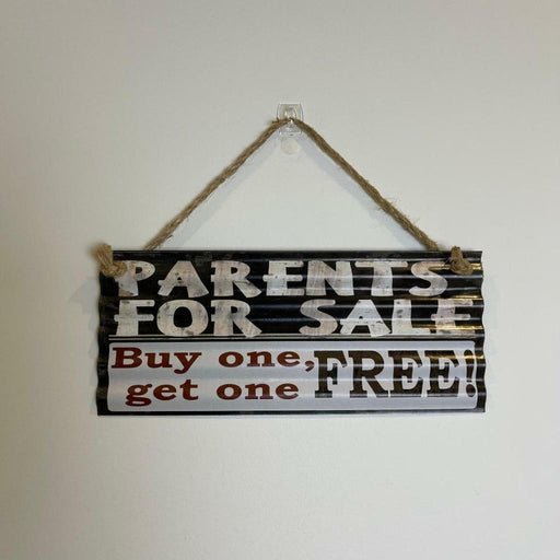 Parents for Sale Sign Country Vintage Retro Metal Funny Home Signs Wall Decor