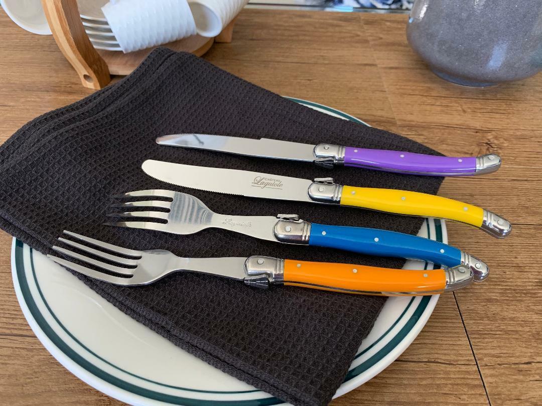 Chateau Laguiole Cutlery Set & Steak Knife Stainless Steel Dinner Multicolor
