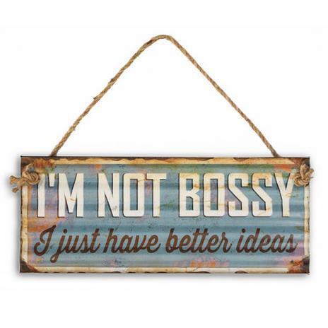 I'm Not Bossy Sign Country Vintage Retro Metal Funny Home Signs Wall Decor