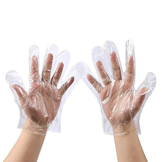 Disposable Plastic Gloves Transparent Glove Catering One Size