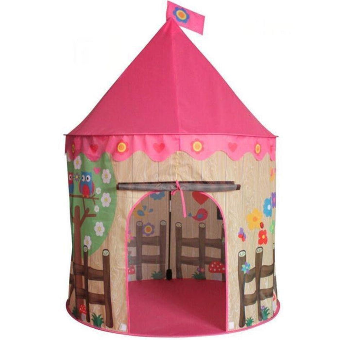 Pink Kids Playhouse Play tent Pop Up Castle Princess Indoor Outdoor Girl