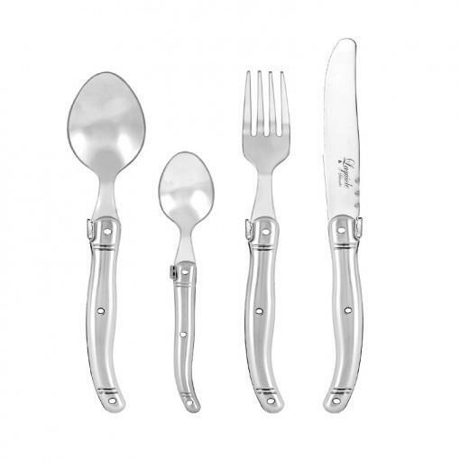 Silhouette Laguiole Cutlery Set 24 pcs Stainless Steel 430 Inox Dinner Bulk Gift