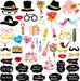 Wedding Photo Booth Props Kit Bridal Shower Bachelorette Party Supplies 53pc Set