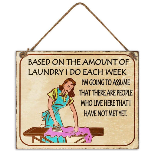 Laundry Room Metal Sign Funny Country Vintage Retro Tin Home Signs Wall Decor