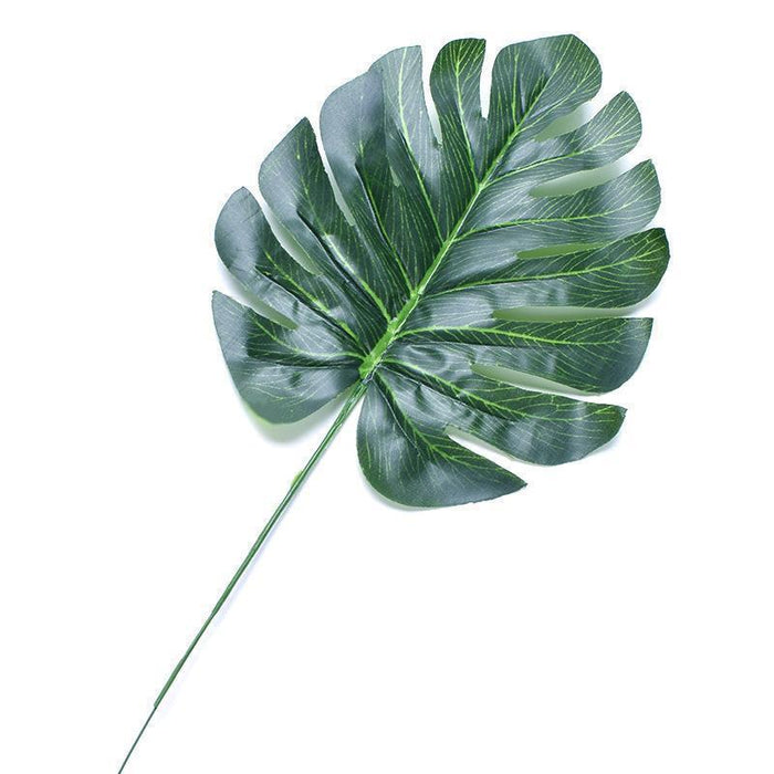 Artificial Palm Leaves with Stem Tropical Monstera Leaf Jungle Hawaiian Party