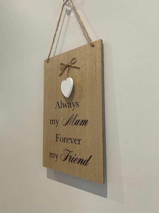 Mum Wooden Sign Wood Mum Hanging Signs Happy Mother's Day Gift Home Decor 23cm