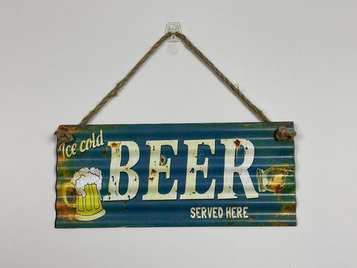 Ice Cold Beer Metal Sign Country Vintage Retro Tin Home Signs Wall Decor Bar Pub