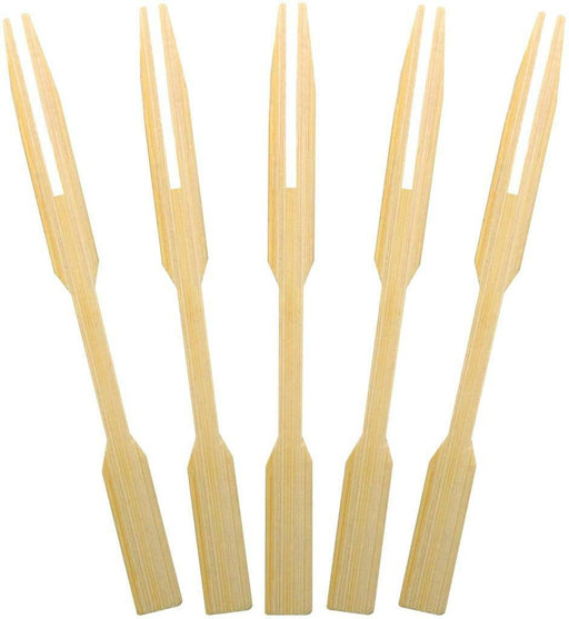 Bamboo Mini Forks Food Picks Wooden Fork Cocktail Party Finger Food Sticks