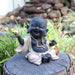 Happy Buddha Statue Lucky Fengshui Laughing Gold Monk Home Decor Figurine 17cm