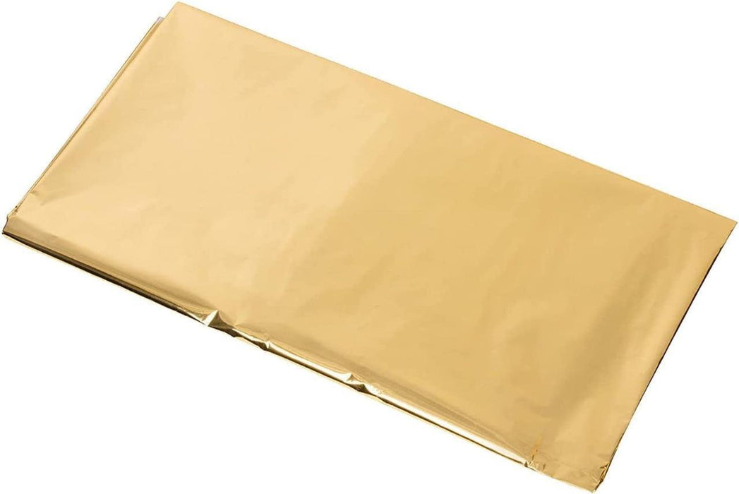 Plastic Table Cloth for Parties Disposable Tablecloths Gold Rectangle 137x274cm