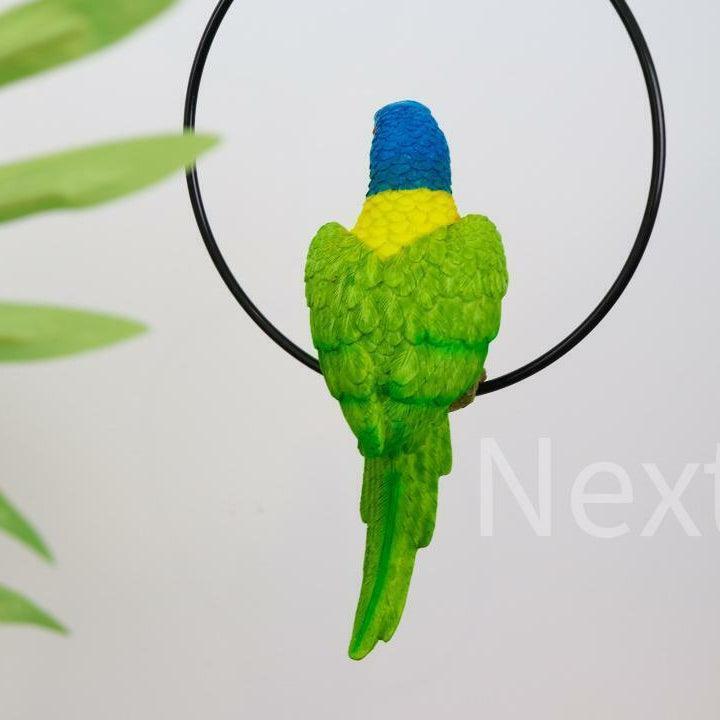 Rainbow Lorikeet Bird in Ring Birds Figurine Statue Garden Ornaments Decor 22cm