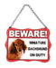 Dog Metal Sign Beware of Dogs Guard Dog on Duty Warning Gate & Home Signs Notice