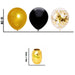 Black Gold Birthday Decorations Set Birthday Banner Confetti Balloons Men Women