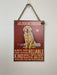 Golden Retriever Dog Sign Metal Wall Hanging Dogs Sign Colourful Home Decor 27cm