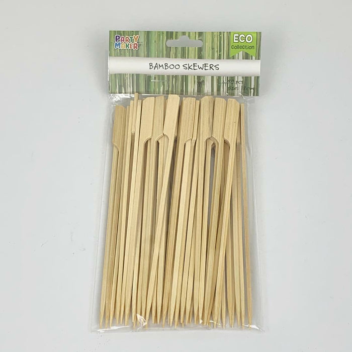 Bamboo Paddle Skewers BBQ Sticks Wooden Picks Fruit Kebab Cocktail Party 18cm