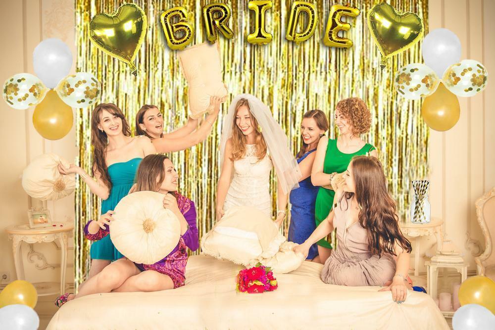 Bachelorette Party Decorations Gold Bridal Shower Decor Set Bride To Be Sash Hen