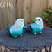 Budgie Parrot Bird Figurine Parakeet Birds Statue Garden Ornament Decor 2/4pcSet