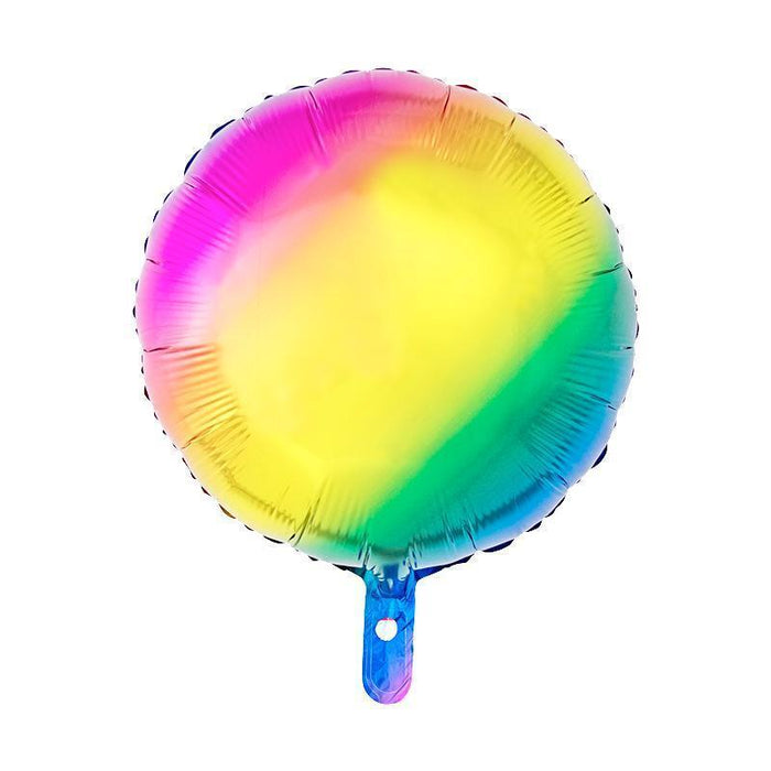 Rainbow Foil Balloon Big Round Multicoloured Balloons 45cm Party Decorations