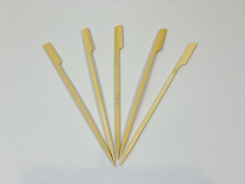 Bamboo Paddle Skewers BBQ Sticks Wooden Picks Fruit Kebab Cocktail Party 18cm