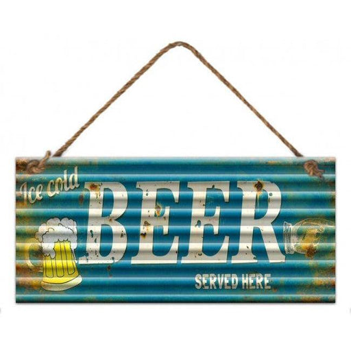 Ice Cold Beer Metal Sign Country Vintage Retro Tin Home Signs Wall Decor Bar Pub